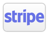 stripe logo weiß mit helllila schrift
